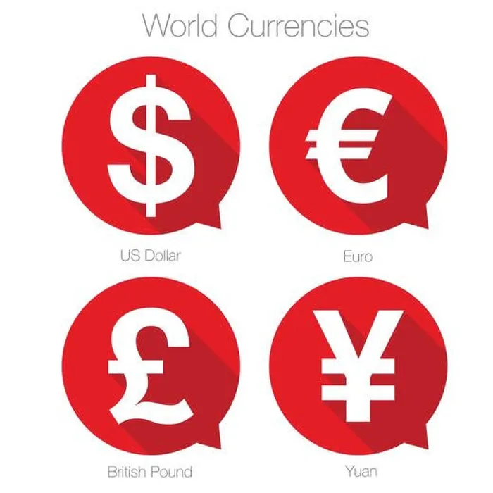 Framed Print : World currencies sign symbol set Framed Print : World currencies sign symbol set