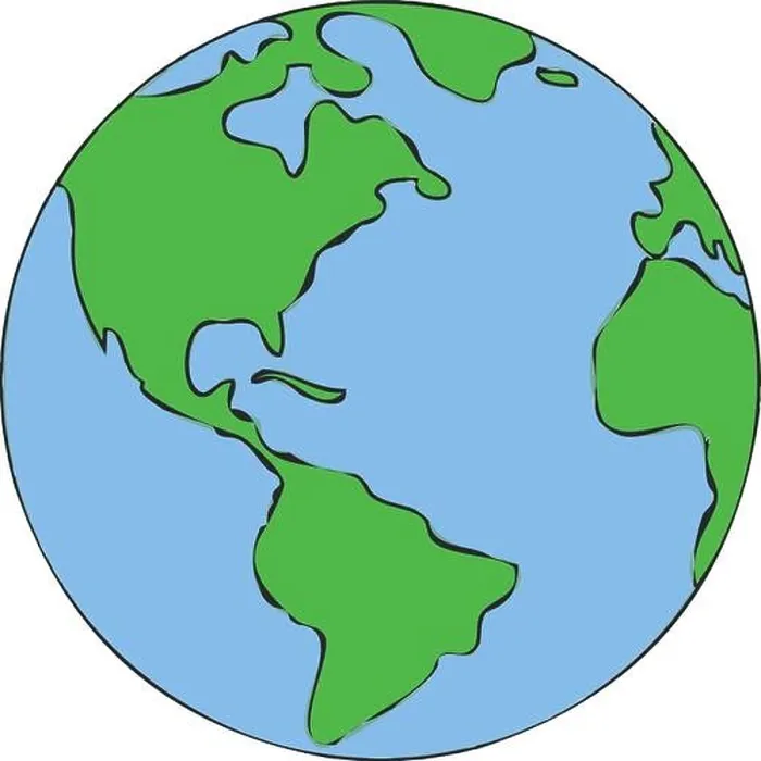 Framed Print : world  /  globe - kids illustration - children drawing -