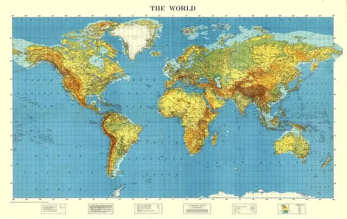 Framed Print : World map of 1947 Framed Print : World map of 1947