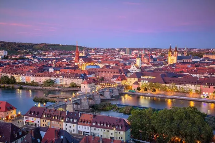 Framed Print : Wurzburg, Germany. Aerial cityscape image of Wurzburg with Old Main Bridge over Main river during beautiful autumn sunset Framed Print : Wurzburg, Germany. Aerial cityscape image of Wurzburg with Old Main Bridge over Main river during beautiful autumn sunset