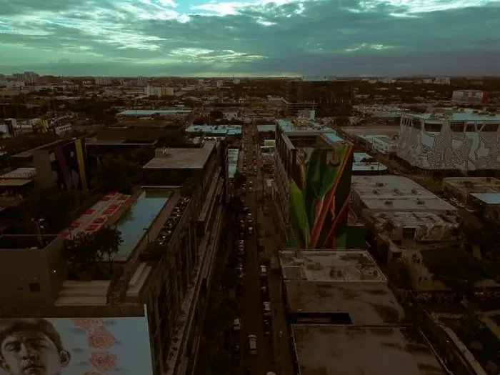 Framed Print : Wynwood Art District Drone Shot Framed Print : Wynwood Art District Drone Shot
