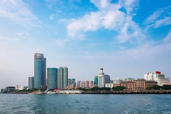 Xiamen, China city skyline in the afternoon