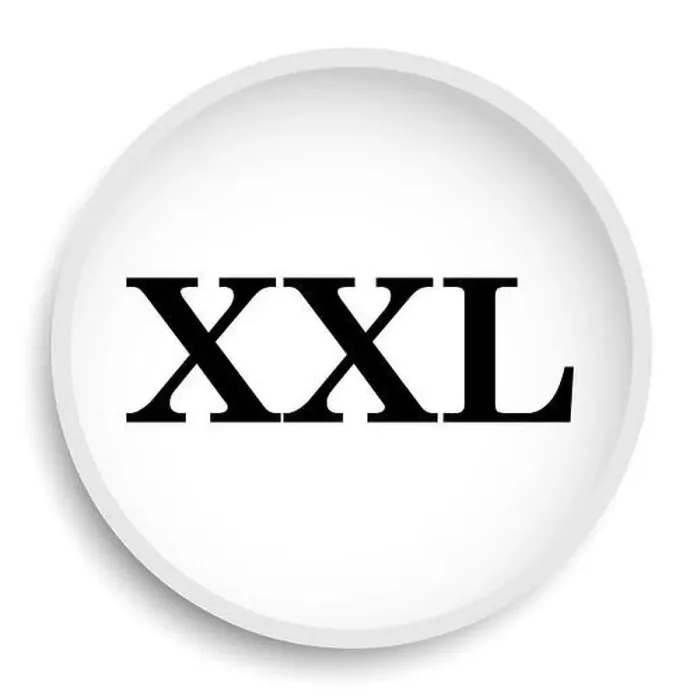 Framed Print : XXL icon. XXL website button on white background