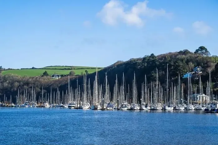 Framed Print : Yachts in Darthaven Marina over River Dart, Devon, England, Europe Framed Print : Yachts in Darthaven Marina over River Dart, Devon, England, Europe