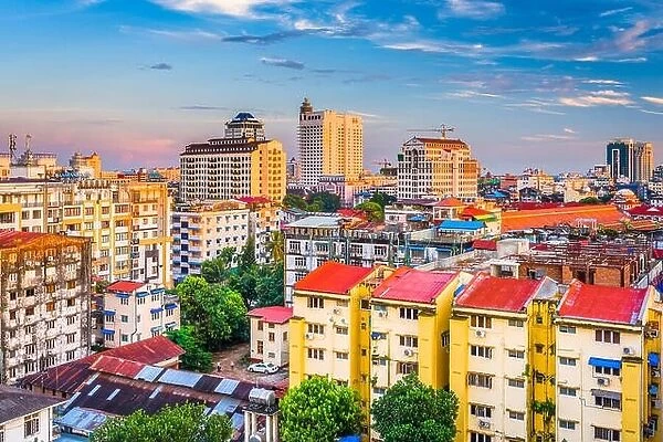 Yangon, Myanmar downtown skyline