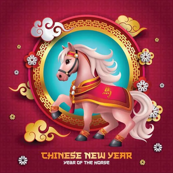 Framed Print : Year of the horse 2026 Chinese zodiac signs, with cute 3D colorful Horse illustration and golden ornaments Framed Print : Year of the horse 2026 Chinese zodiac signs, with cute 3D colorful Horse illustration and golden ornaments