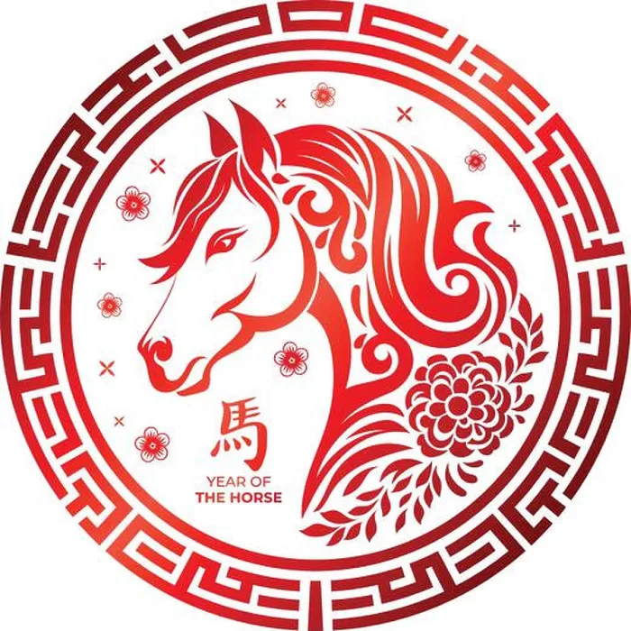 Framed Print : Year of the horse Sign or symbol, Chinese New Year 2026 with round design vector illustration. Translation : Horse Framed Print : Year of the horse Sign or symbol, Chinese New Year 2026 with round design vector illustration. Translation : Horse