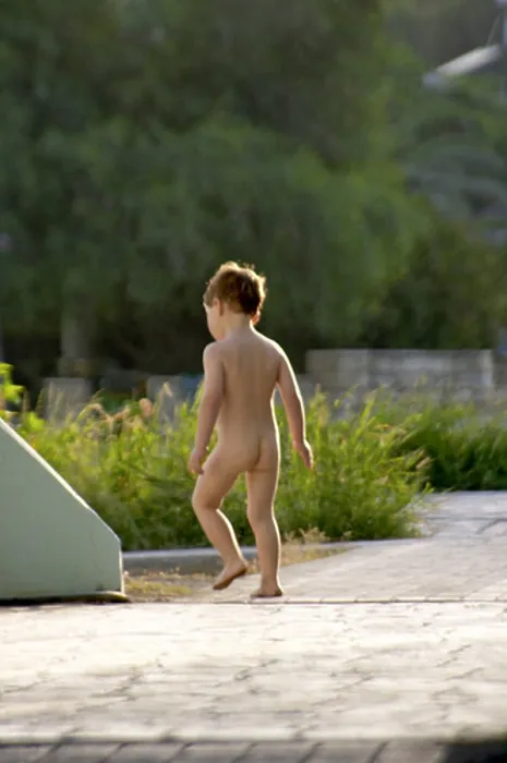 Framed Print : Young boy naked nude or bare walking Framed Print : Young boy naked nude or bare walking