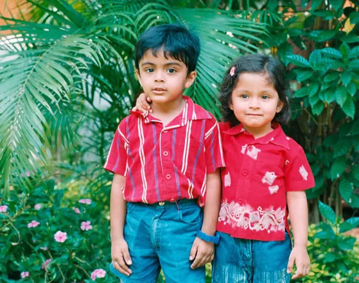 Framed Print : Young Indian boy and girl Framed Print : Young Indian boy and girl