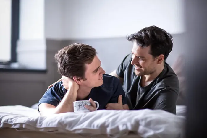 Framed Print : Young male couple in love Framed Print : Young male couple in love