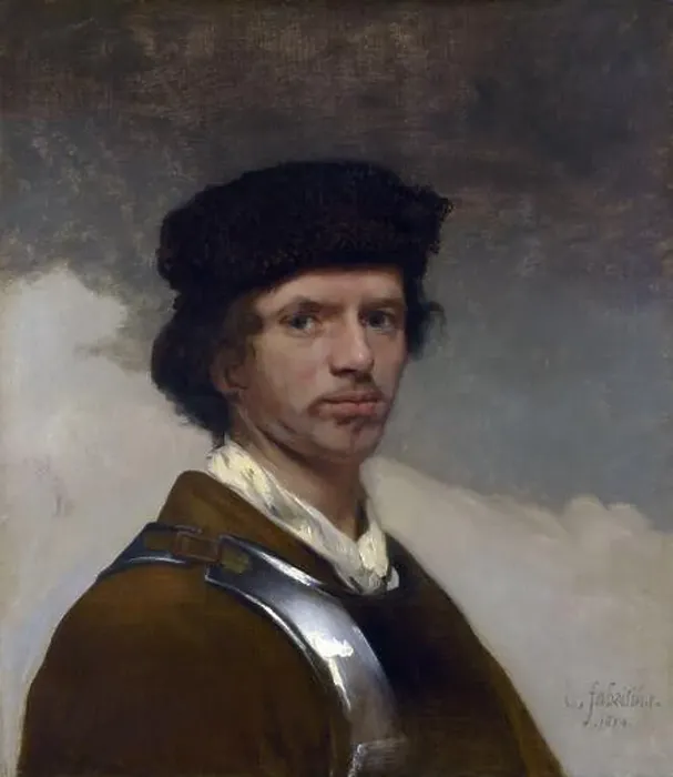 Framed Print : Young Man in a Fur Cap (1654), self-portrait of Carel Fabritius Framed Print : Young Man in a Fur Cap (1654), self-portrait of Carel Fabritius