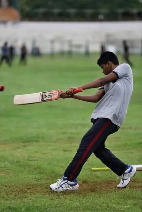 Framed Print : Young Sathya Sai Baba students playing cricket Framed Print : Young Sathya Sai Baba students playing cricket