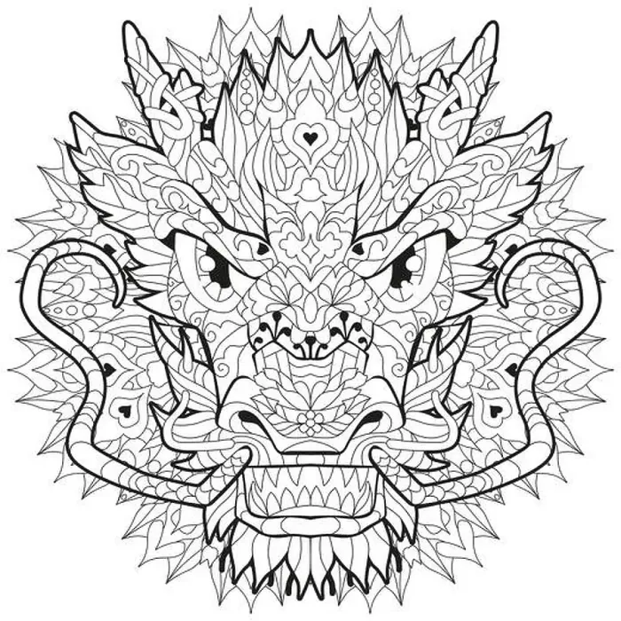 Framed Print : Zentangle dragon head with mandala. Hand drawn decorative vector illustration for coloring Framed Print : Zentangle dragon head with mandala. Hand drawn decorative vector illustration for coloring