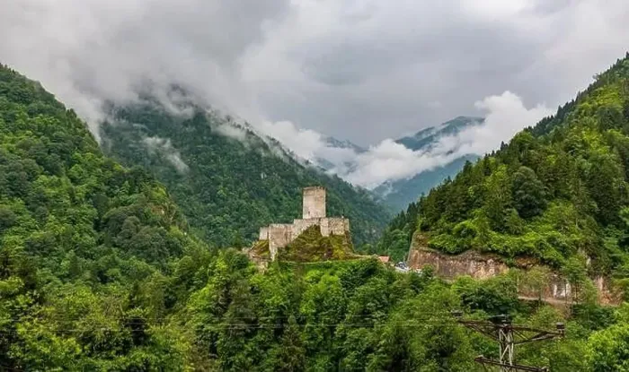 Framed Print : Zilkale Castle in Rize, Turkey. Medieval castle located in the Firtina Valley. (Zil Kale or Zil Castle) Framed Print : Zilkale Castle in Rize, Turkey. Medieval castle located in the Firtina Valley. (Zil Kale or Zil Castle)