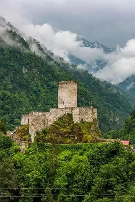Framed Print : Zilkale Castle in Rize, Turkey. Medieval castle located in the Firtina Valley. (Zil Kale or Zil Castle) Framed Print : Zilkale Castle in Rize, Turkey. Medieval castle located in the Firtina Valley. (Zil Kale or Zil Castle)