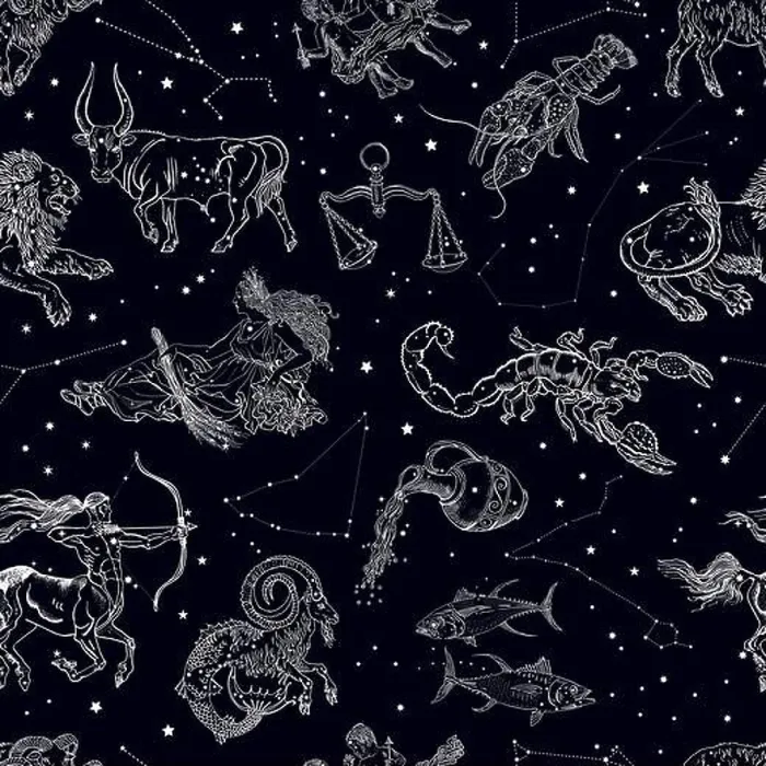 Framed Print : Zodiac signs, constellations and stars seamless pattern Framed Print : Zodiac signs, constellations and stars seamless pattern