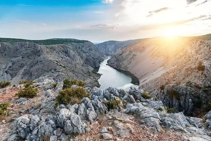 Framed Print : Zrmanja canyon at sunset, Croatia Framed Print : Zrmanja canyon at sunset, Croatia