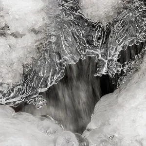 Abstract ice patterns on Rockhouse Creek - Pisgah National Forest, near Brevard, North Carolina, USA Abstract ice patterns on Rockhouse Creek - Pisgah National Forest, near Brevard, North Carolina, USA