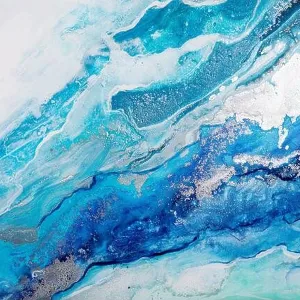 Abstract painting background in a fresh blue color. Painted by alcohol ink Abstract painting background in a fresh blue color. Painted by alcohol ink