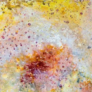 Art studio paints on the white with paintings.close up Art studio paints on the white with paintings.close up
