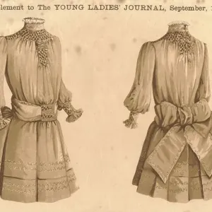 Fashion plate for girl's (aged 3 to 6 years old)dresses 1888 Fashion plate for girl's (aged 3 to 6 years old)dresses 1888