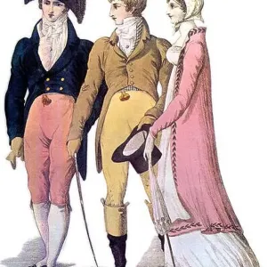 Full and half dress for April 1809 (fashion plate) Full and half dress for April 1809 (fashion plate)