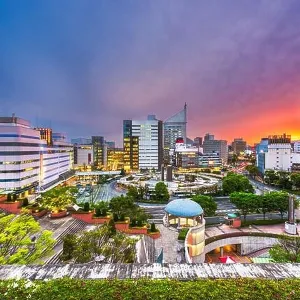 Hamamatsu City, Shizuoka, Japan downtown skyline at twilight