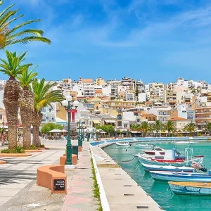 Harbor in Sitia, Crete Island, Greece Harbor in Sitia, Crete Island, Greece