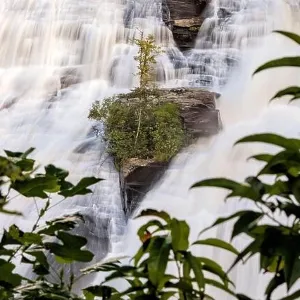 High Falls in DuPont State Recreational Forest - Cedar Mountain, near Brevard, North Carolina, USA High Falls in DuPont State Recreational Forest - Cedar Mountain, near Brevard, North Carolina, USA