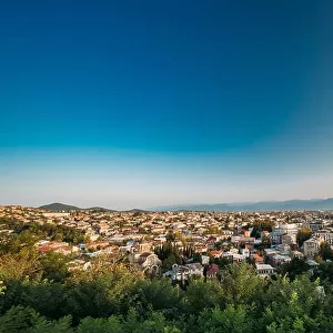 Kutaisi, Georgia. Cityscape In Sunny Autumn Evening