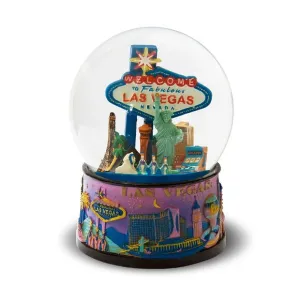 A Las Vegas snow globe on white background with clipping path A Las Vegas snow globe on white background with clipping path