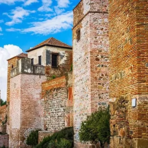 Malaga, Spain Alcazaba fortress wall