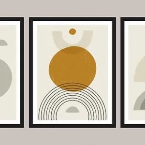 Mid century modern art print, set of 3. Gallery wall printable art. Boho style interior decor Mid century modern art print, set of 3. Gallery wall printable art. Boho style interior decor