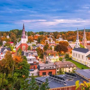 Montpelier, Vermont, USA town skyline in early autumn Montpelier, Vermont, USA town skyline in early autumn