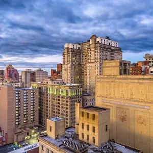 Philadelphia, Pennsylvania, USA historic downtown buildings and cityscape