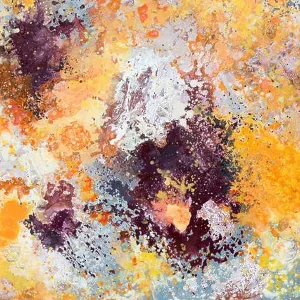 Pink, yellow and orange abstract art painting Pink, yellow and orange abstract art painting