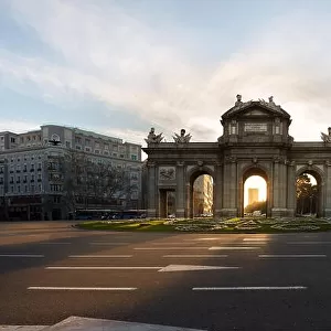 Puerta de Alcala is a one of the Madrid ancient doors of the city of Madrid, Spain. It was the entrance of people coming from France, Aragon, and Cata