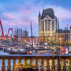 Rotterdam, Netherlands from Oude Haven Old Port at Twilight