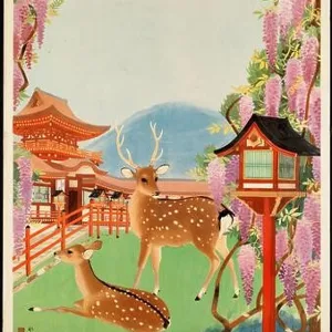 Vintage; Travel; Poster; promoting; tourism; destinations; Japan