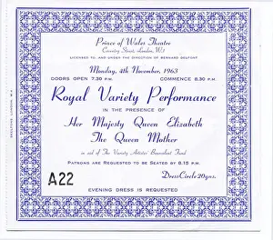 000761 - The Beatles Royal Variety Performance Ticket from 4th November 1963