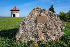 Hungary Landscape Prints: 05.13.24. Hungary, bogote. Istvan Hill lookout tower in Bogote town