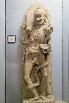 Hindu Temple Prints: 09 24 2017 Stone statue in Baroda Museum and Picture Gallery, Gujarat, India, Asia