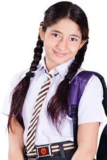 Braids Prints: 1 indian School girl Student