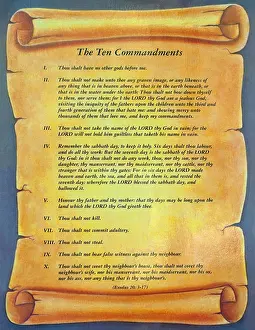 Jews Prints: 10 Commandments poster