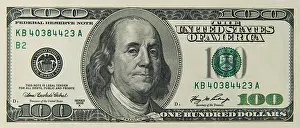 One Hundred Prints: 100 one hundred dollar dollars bill note bills notes
