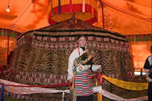 Himalayan Prints: 100 tiger skin tent given to the third Dalai Lama by Mongol King at Litang Sichuan Province China Eastern Tibet