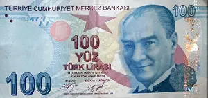 Melissa Jooste Prints: 100 Turkish Lirasi banknote, Turkey