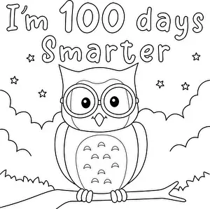 Colouring Book Prints: 100th Day Of School Smarter Owl Coloring Page
