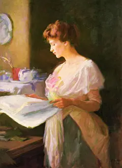 Impressionism Prints: 1059 Morning News, by Ellen Day Hale