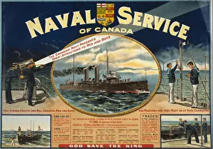 Messaging Prints: 1084 Naval service of canada WWI poster